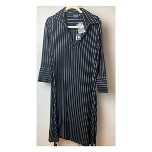 Madison Mathews Darren Maxi Navy Flannel Dress NWT Sz. XS